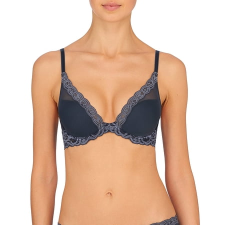 Natori Women's Feathers Contour Plunge Bra 730023, Ash Navy