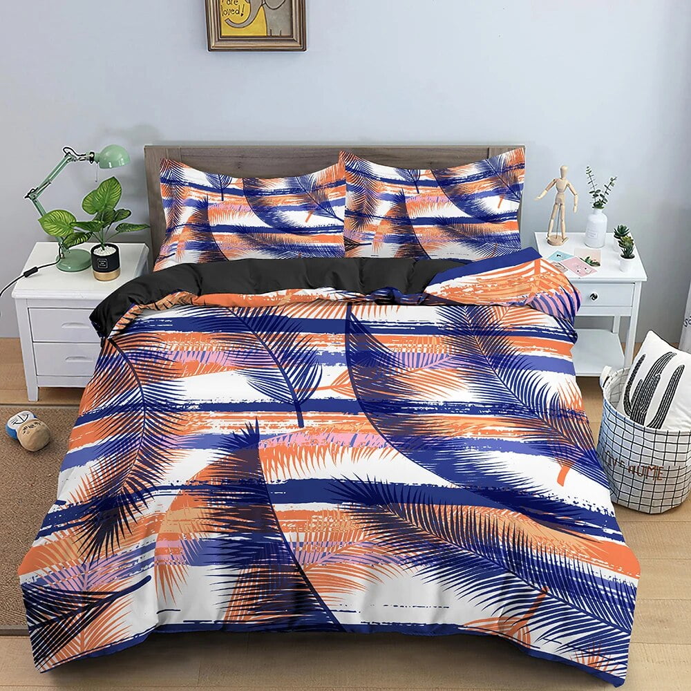 Feathers Pattern Bedding Set Duvet Cover Set Comforter Covers for Bedroom Twin King Size Quilt