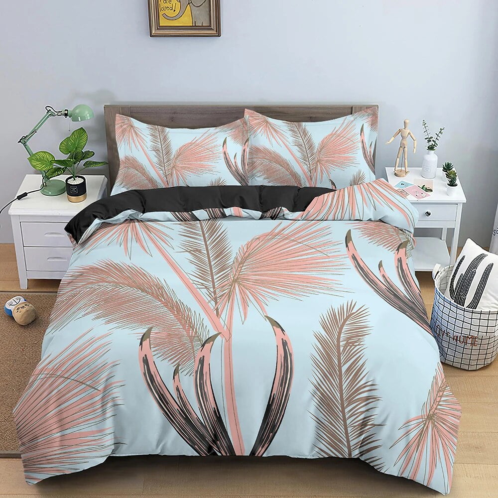 Feathers Pattern Bedding Set Duvet Cover Set Comforter Covers for Bedroom Twin King Size Quilt