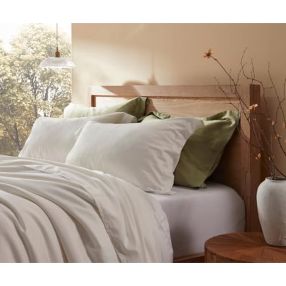 Down Feathers Pillows Standard Size Set of 2- Hotel Collection Bed Pillows Feather-Proof 1000+ Clean Naturally Resilient Pure Pillows for Side Back Stomach Sleepers 20x26 2 Pack