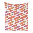 thumbnail image 1 of Feathers Soft Flannel Fleece Throw Blanket, Fluffy Feather in Symmetrical Tile Pattern with Color Details, Cozy Plush for Indoor and Outdoor Use, 70" x 90", Salmon Purple Green, by Ambesonne, 1 of 6