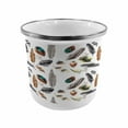 thumbnail image 1 of Feathers Steel Camping Mug, Arrangement of Types of Quills in Vivid Tones Grey Splashes Image Print, Printed Thermal Cup for Camping and Outdoor Activities, by Ambesonne, 1 of 2