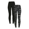 Feathers Women's Active Fleece Leggings, 2Pack