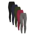 thumbnail image 1 of Feathers Women's Active Fleece Leggings, 26” Inseam, 5-Pack, Sizes S-5X, 1 of 2