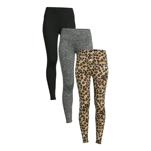 Feathers Women's Active Fleece Leggings, 3Pack