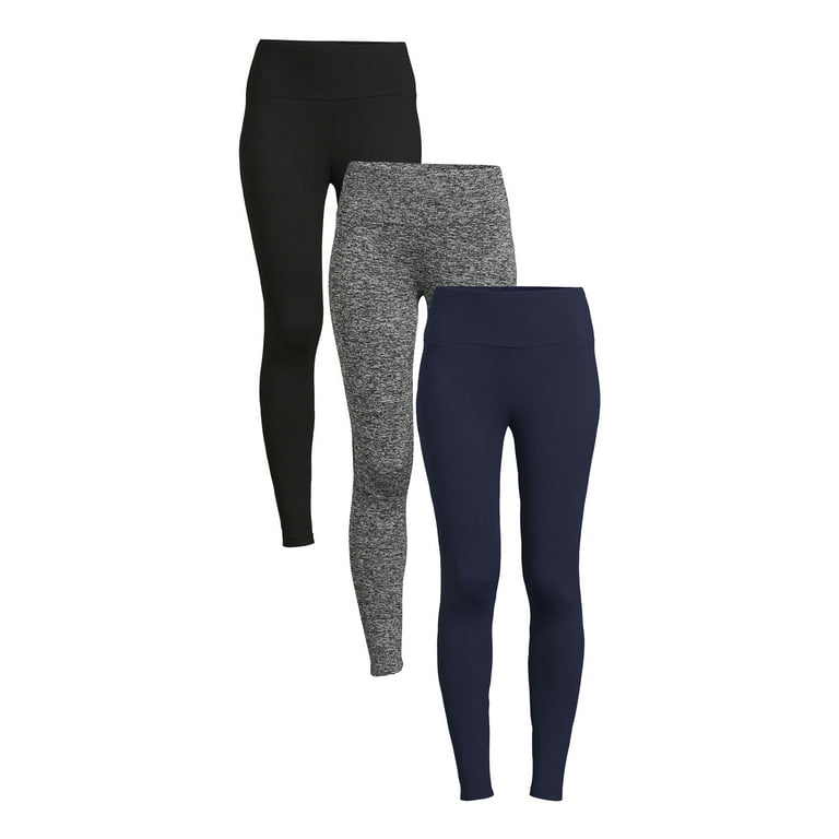 Feathers Women's Active Fleece Leggings, 3-Pack