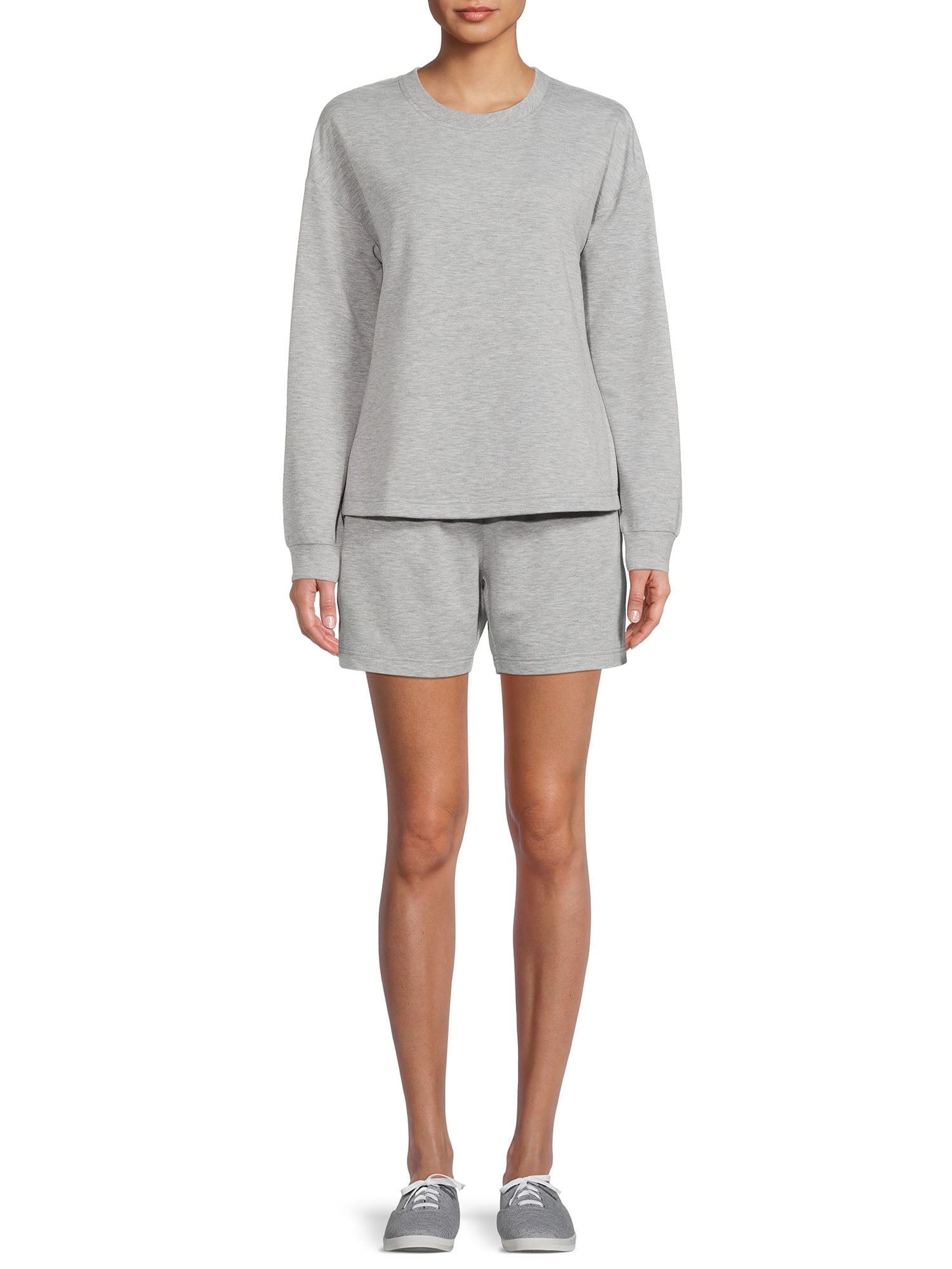 Feathers Women's Active Fleece Short Set, 2Piece