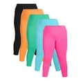 thumbnail image 1 of Feathers Women's Plus Fleece Leggings, 26” Inseam, 5-Pack, Sizes 1X-5X, 1 of 9