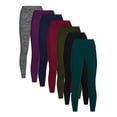 thumbnail image 1 of Feathers Women's and Women's Plus Active Fleece Leggings, 7-Pack, Sizes S-4X, 1 of 11