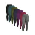 thumbnail image 1 of Feathers Women's and Women's Plus Active Fleece Leggings, 7-Pack, Sizes S-4X, 1 of 5