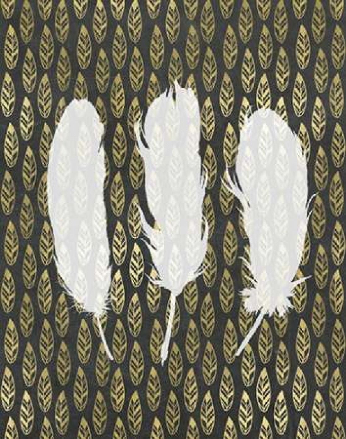 Feathers and Gold Canvas Art - Tara Moss (22 x 28)