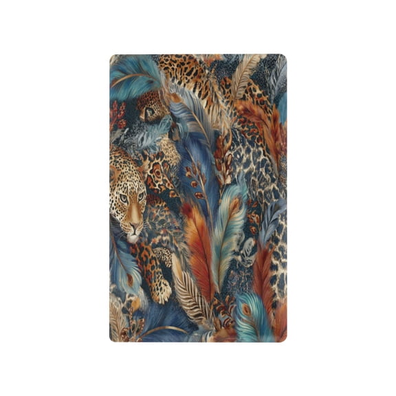 Feathers and Leopard Print Light Switch Cover Switch Plate Outlet Cover Plug Cover for Electrical Outlet