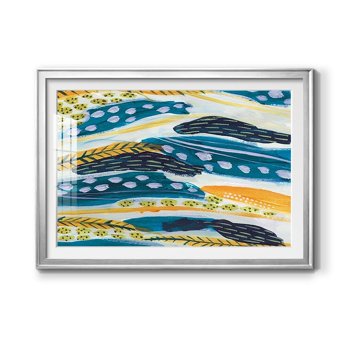Feathery IV Premium Framed Print - Ready to Hang