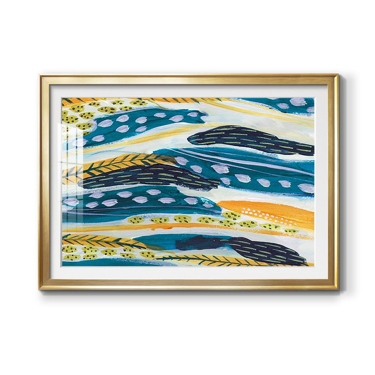 Feathery IV Premium Framed Print - Ready to Hang