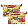 thumbnail image 1 of Featured Fruit Design 16.9x11.4x10in Foldable Open Home Storage Bins Durable Water Resistant Shelf Baskets, 1 of 8