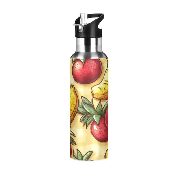Featured Fruit Design 600ml Double Walled Stainless Steel LeakProof Sports Bottle Thermo 8h