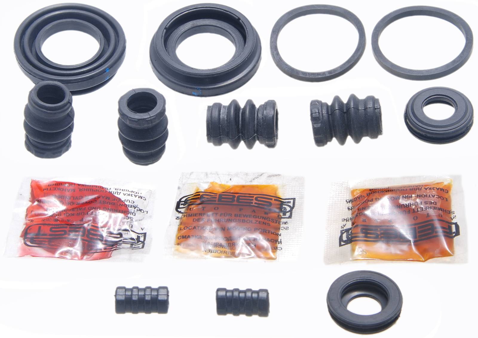 Febest REAR BRAKE CALIPER REPAIR KIT # 1275-LANR OEM 58303-28A00 ...