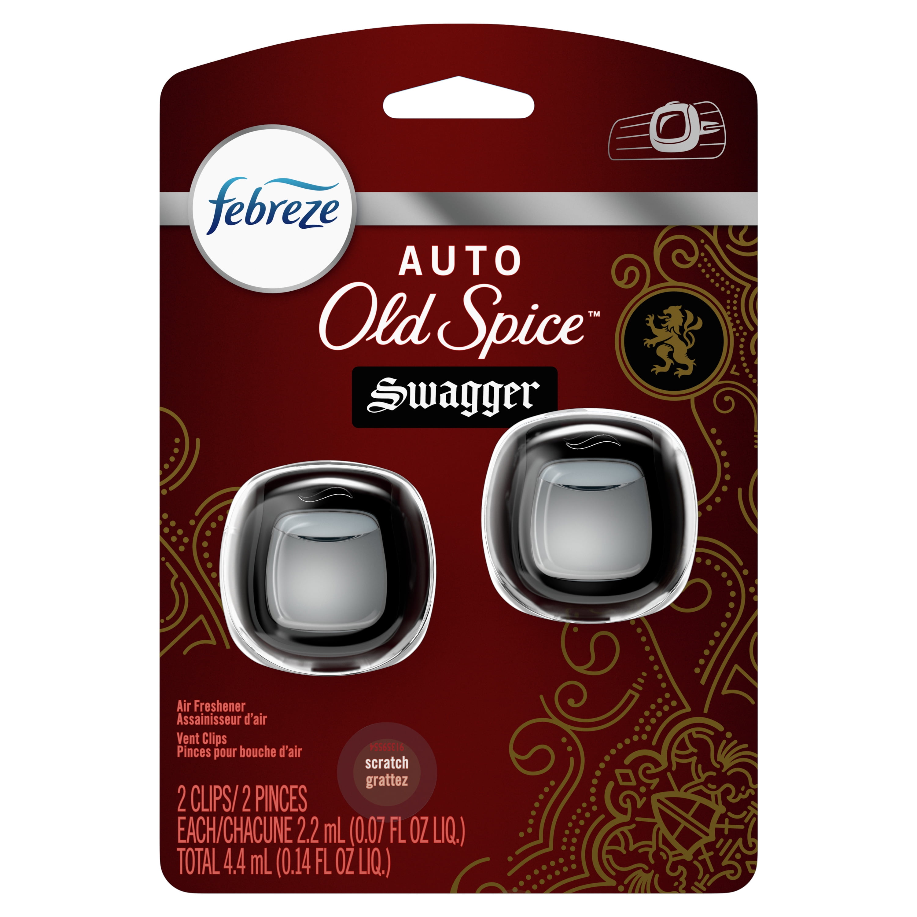 Febreze AUTO Old Spice Scent Air Freshener Car Vent Clip, 2 pk - Pick 'n  Save