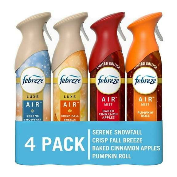 Febreze Air Effects Air Freshener Spray, Fall +Holiday Mixed Scents, 4 ct., 35.2 oz.