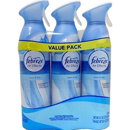 Febreze Air Effects Linen And Sky Air Freshener, 3 Count