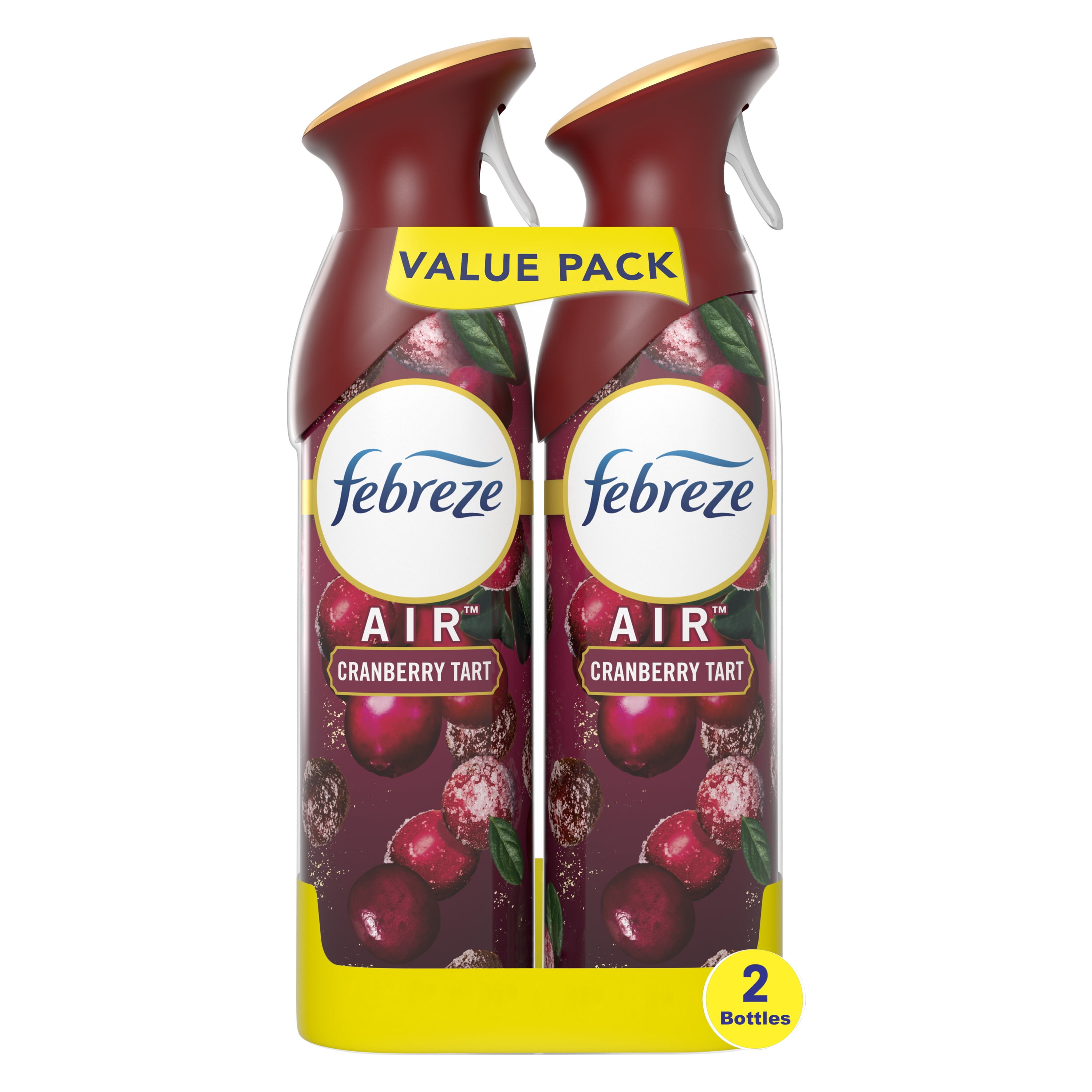 Febreze Air Effects Odor-Fighting Air Freshener Cranberry Tart, 8.8 oz.  Aerosol Can, Pack of 2 - Walmart.com