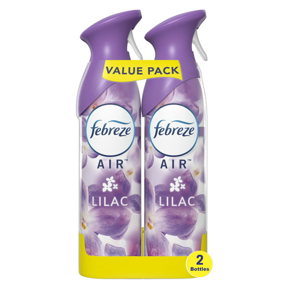Febreze Air Effects Odor-Fighting Air Freshener Lilac, 8.8 oz Aerosol Can, Pack of 2
