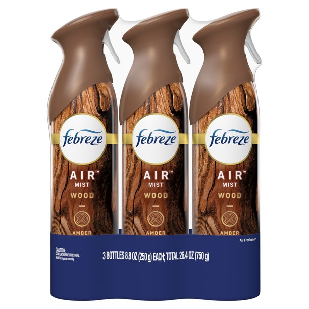 Febreze Air Effects Wood Scent Air Freshener, 8.8 oz. Can, Pack of 3