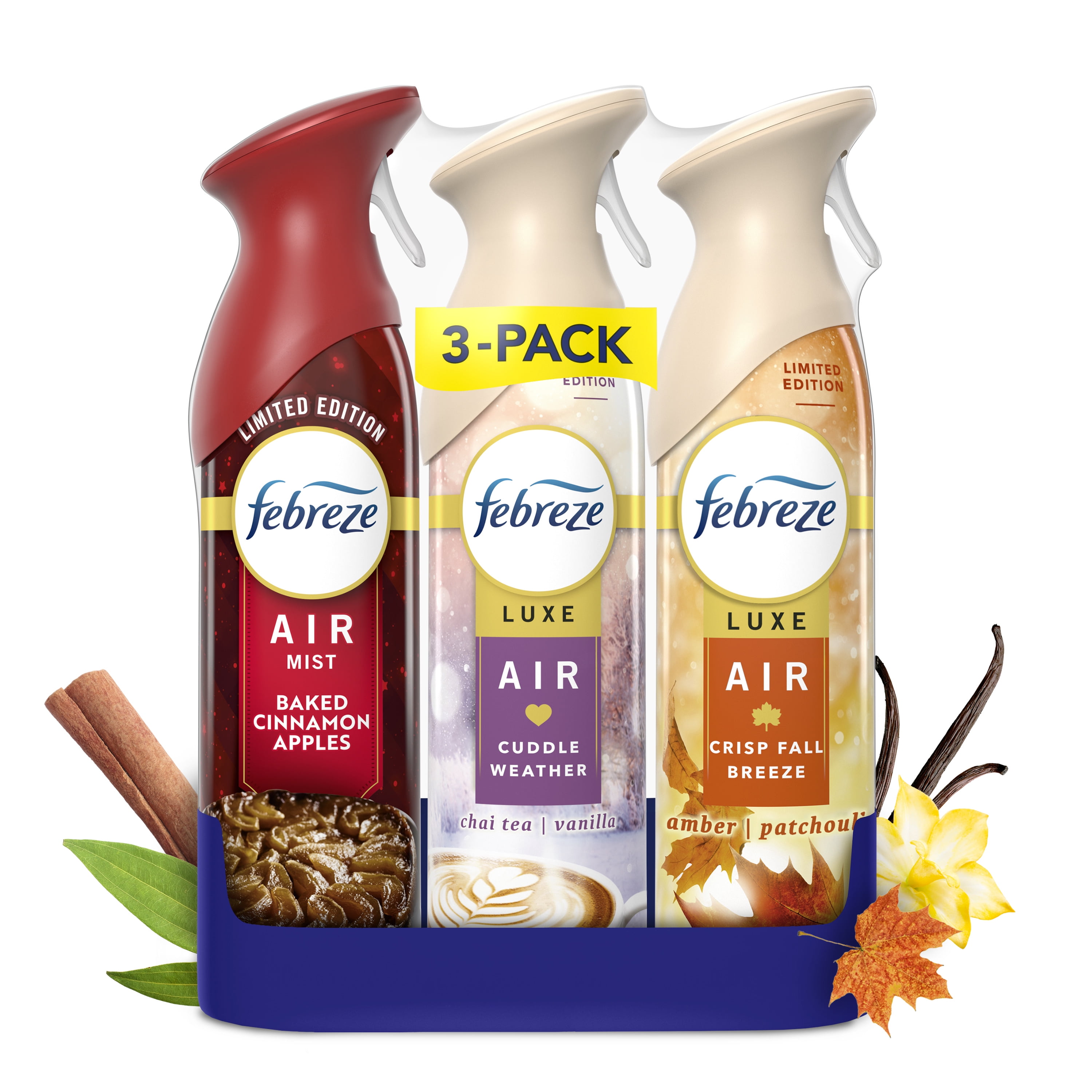 Febreze Air Freshener Spray, Odor-Fighting Room Spray, Fall Mix, 8.8oz, 3 Count