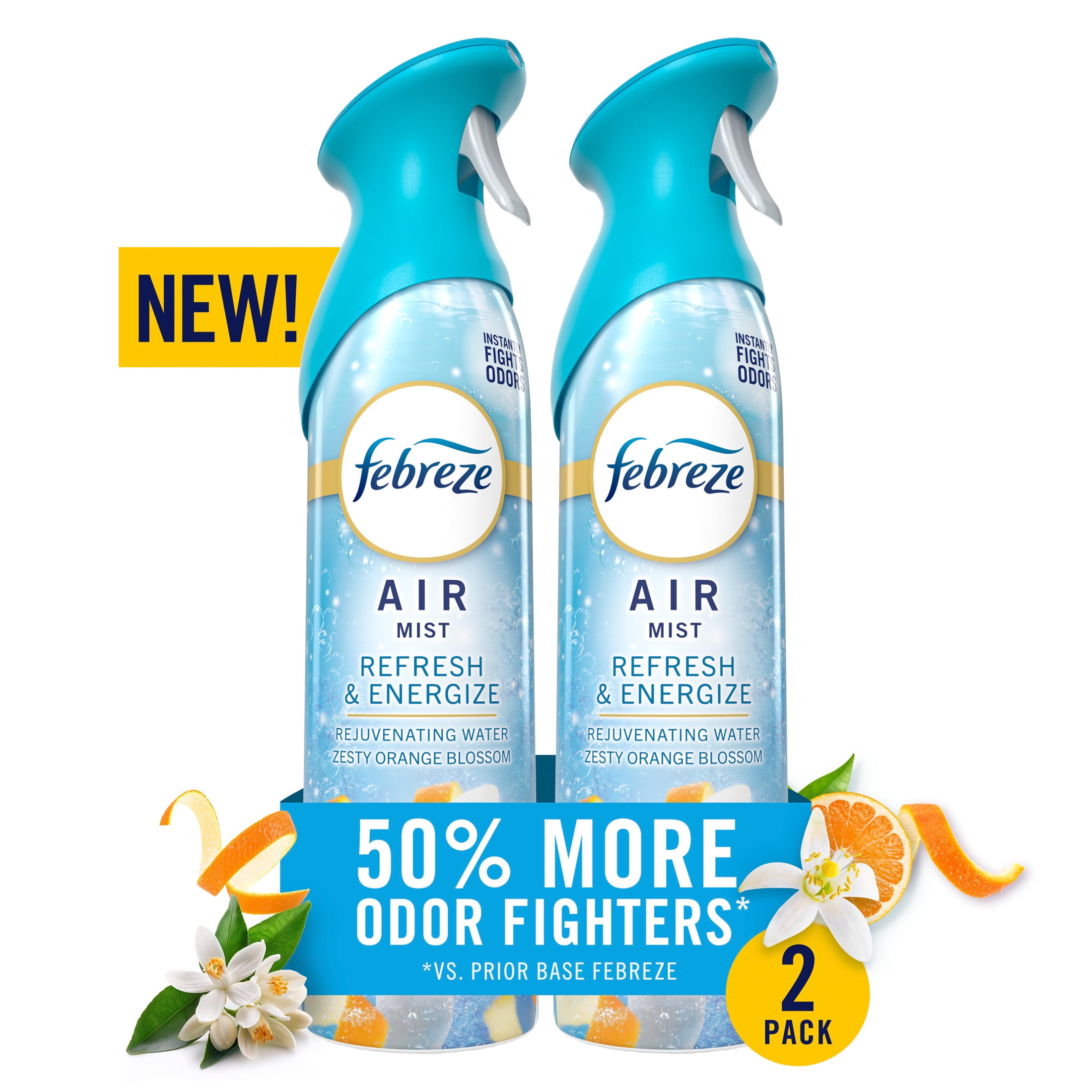 Febreze Air Mist Air Freshener Spray, Refresh & Energize, 8.1oz, 2 Count