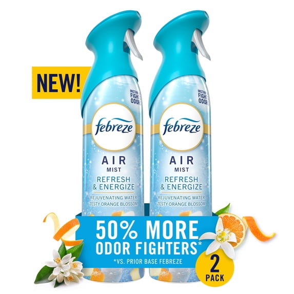 Febreze Air Mist Air Freshener Spray, Refresh & Energize, 8.1oz, 2 Count
