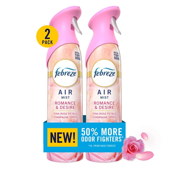 Febreze Air Mist Air Freshener Spray, Romance & Desire Scent, 8.1oz, 2ct