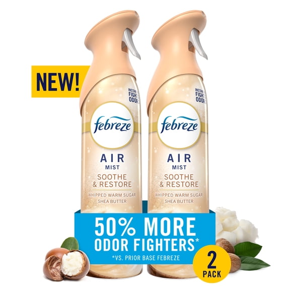 Febreze Air Mist Air Freshener Spray, Soothe & Restore, 8.1oz, 2 Count