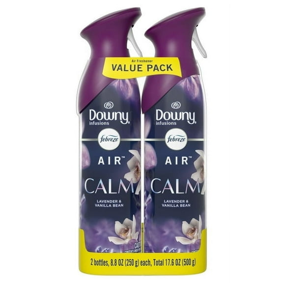 Febreze Air Freshener Spray, Odor-Fighting Room Spray, Downy Calm, 8.8oz, 2 Count (Pack of 4)