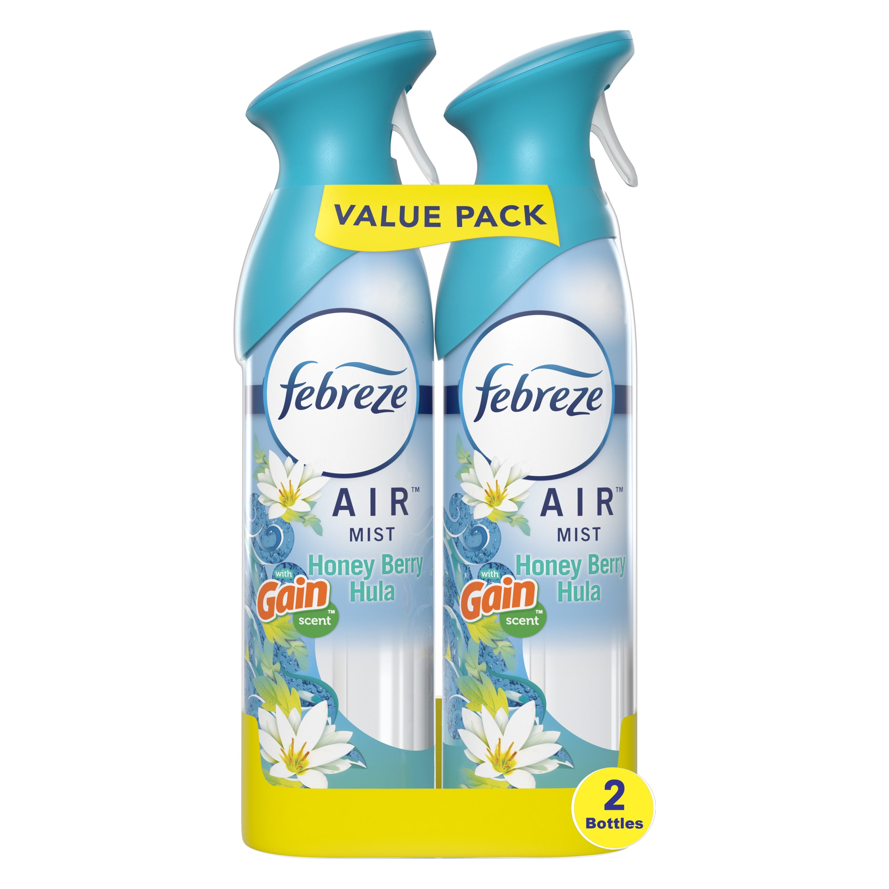 Febreze Air Freshener Spray, Odor-Fighting Room Spray, Gain Honey Berry Hula, 8.8oz, 2 Count