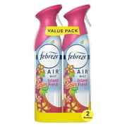 Febreze Air Freshener Spray, Odor-Fighting Room Spray, Gain Island Fresh, 8.8oz, 2 Count