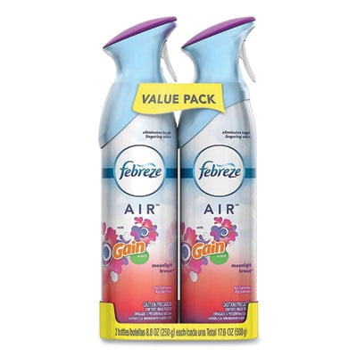 Febreze Air Freshener Spray, Odor-Fighting Room Spray, Gain Moonlight Breeze, 8.8oz, 2 Count