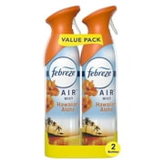 Febreze Air Freshener Spray, Odor-Fighting Room Spray, Hawaiian Aloha, 8.8oz, 2 Count
