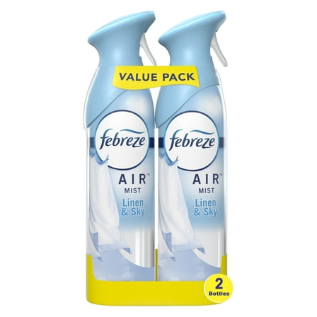 Febreze Air Freshener Spray, Odor-Fighting Room Spray, Linen & Sky, 8.8oz, 2 Count