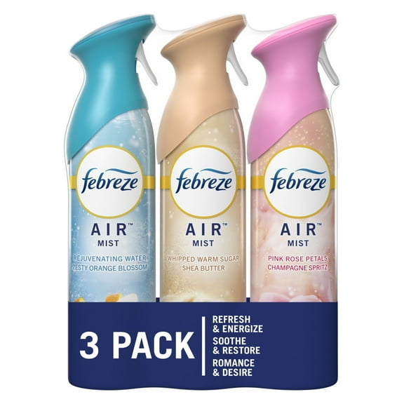 Febreze Air Freshener Spray, Odor-Fighting Room Spray, Mood Mix, 8.8oz, 3 Count
