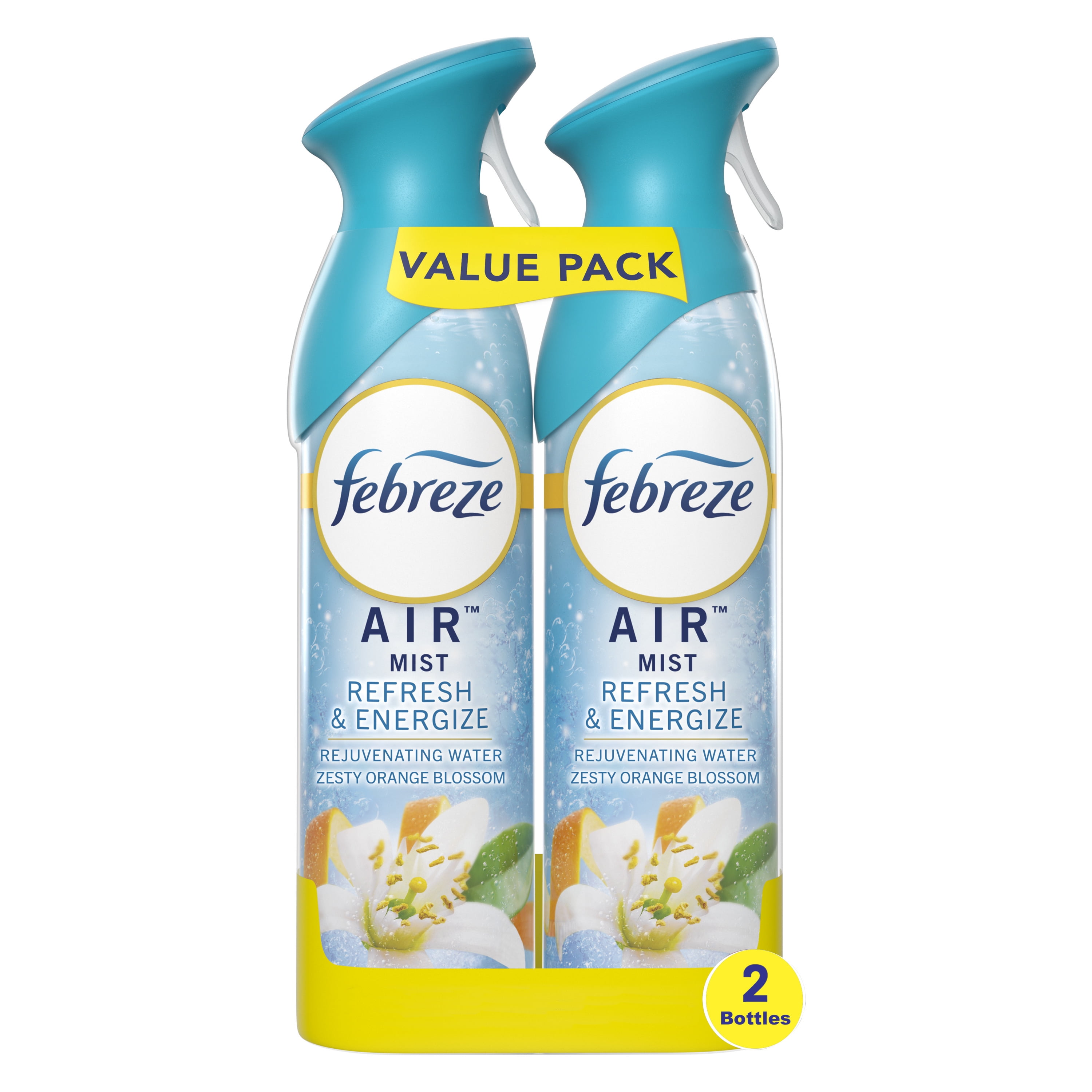 Febreze Air Freshener Spray, Odor-Fighting Room Spray, Refresh & Energize, 8.8oz, 2 Count