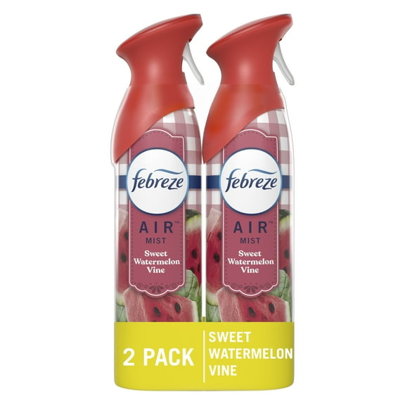Febreze Air Freshener Spray, Odor-Fighting Room Spray, Sweet Watermelon Vine, 8.8oz, 2 Count