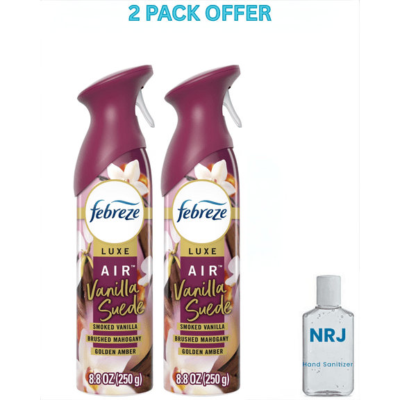 Febreze Air Freshener Spray, Odor-Fighting Room Spray, Vanilla Suede Scent, 8.8oz, 1 Count