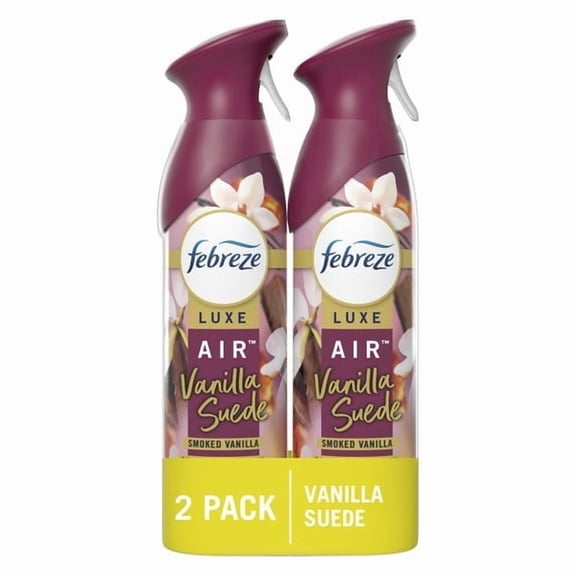 Febreze Air Freshener Spray, Odor-Fighting Room Spray, Vanilla Suede Scent, 8.8oz, 4 Count