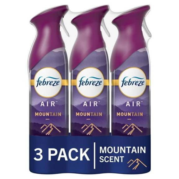 Febreze Air Freshener Spray, Odor-Fighting Room Spray, Mountain Scent, 8.8oz, 3 Count