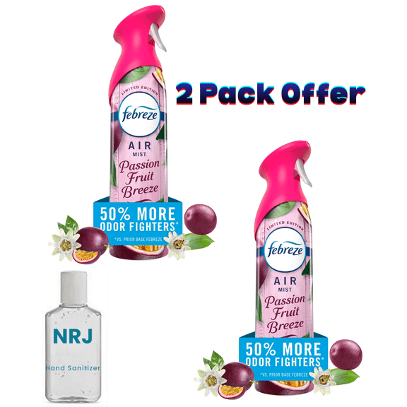 Febreze Air Mist Air Freshener Spray, Passion Fruit Breeze, 8.1oz