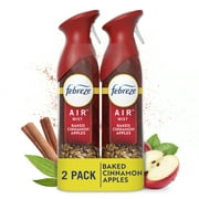 Febreze Air Mist, Odor-Fighting Air Freshener, Baked Cinnamon Apples, 8.8 oz. Aerosol, Pack of 2