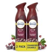 Febreze Air Mist, Odor-Fighting Air Freshener, Cranberry Crumble, 8.8 oz. Aerosol, Pack of 4