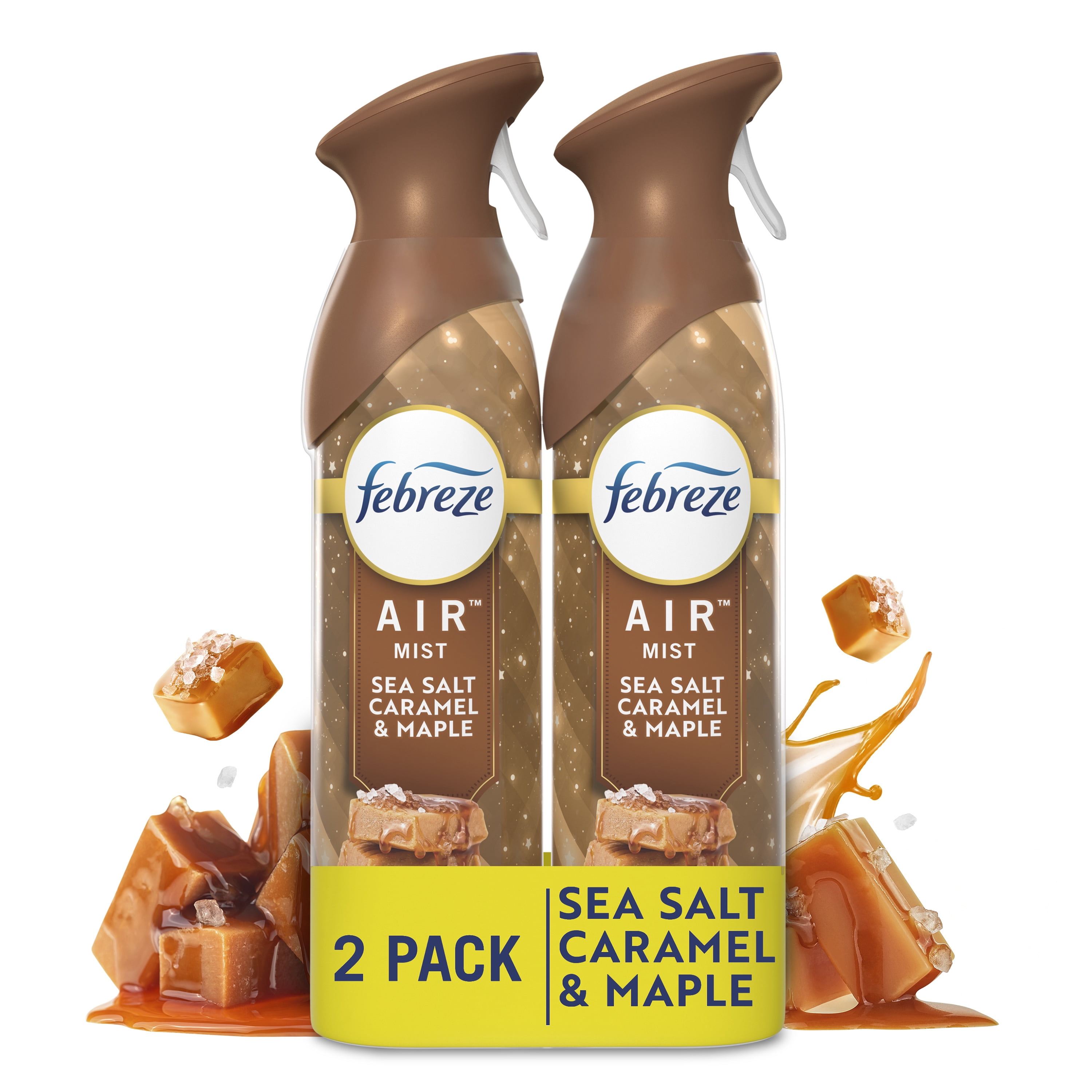 Febreze Air Mist, Odor-Fighting Air Freshener, Sea Salt Caramel & Maple, 8.8oz Aerosol, Pack of 2 - Walmart.com