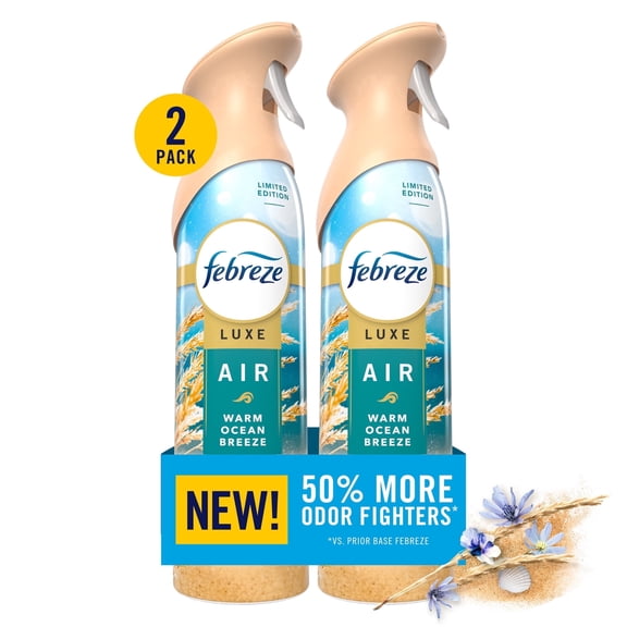 Febreze Air Mist Spray, Warm Ocean Breeze, 8.1 oz, 2 Count