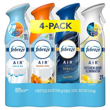 Febreze Air Refresher, Variety Pack, 8.8 Ounce (4 Count)